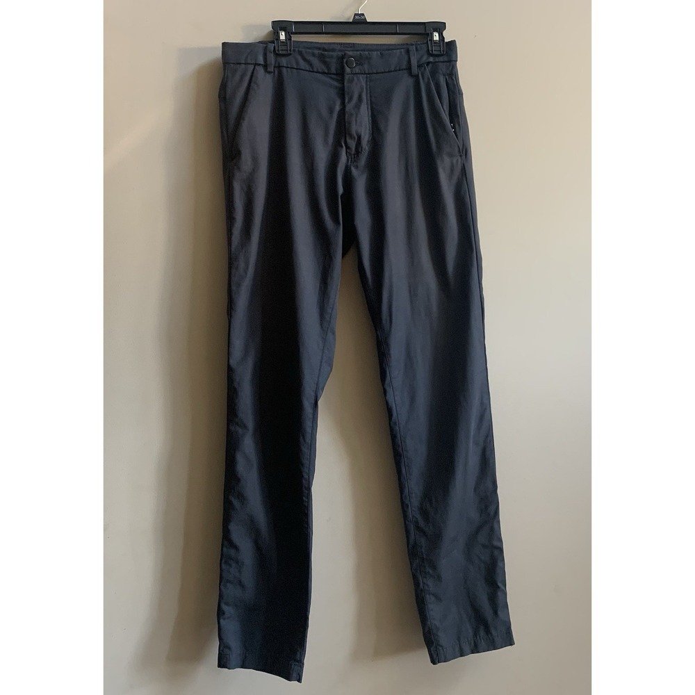 Lululemon Athletica Pants Slim Leg Stretch Flat Front Zip pockets 32 fits 31x32